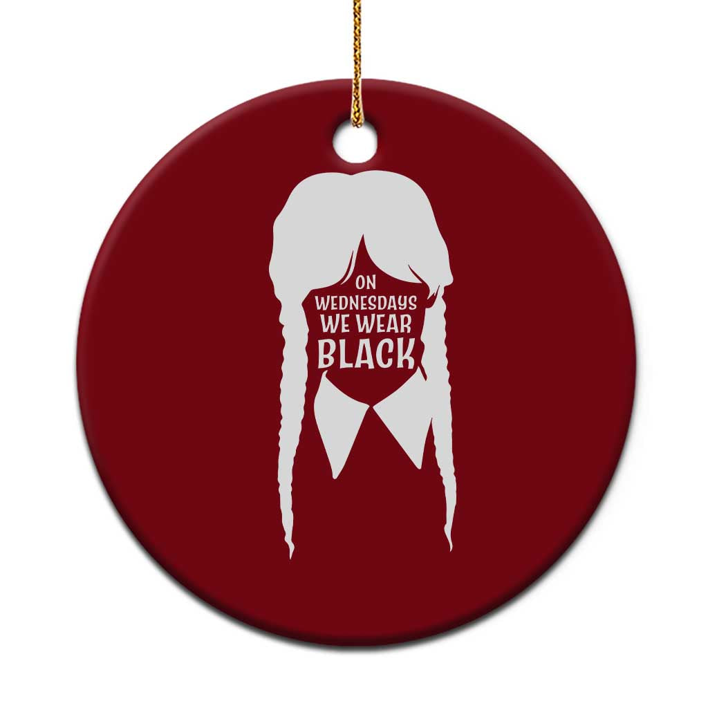 On Wednesdays We Wear Black Ceramic Ornament Goth Halloween - Wonder Print Shop