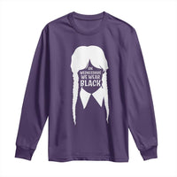 On Wednesdays We Wear Black Long Sleeve Shirt Goth Halloween - Wonder Print Shop