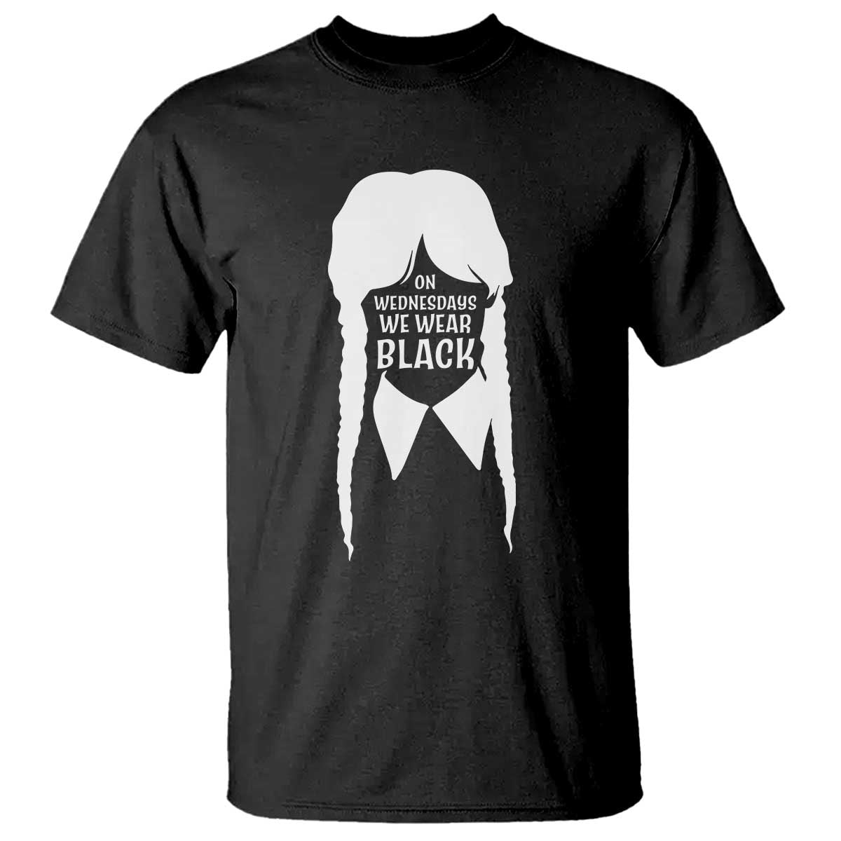 On Wednesdays We Wear Black T Shirt Goth Halloween - Wonder Print Shop
