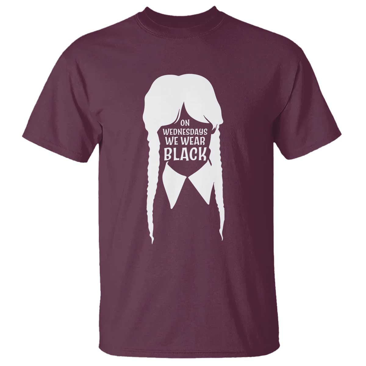 On Wednesdays We Wear Black T Shirt Goth Halloween - Wonder Print Shop
