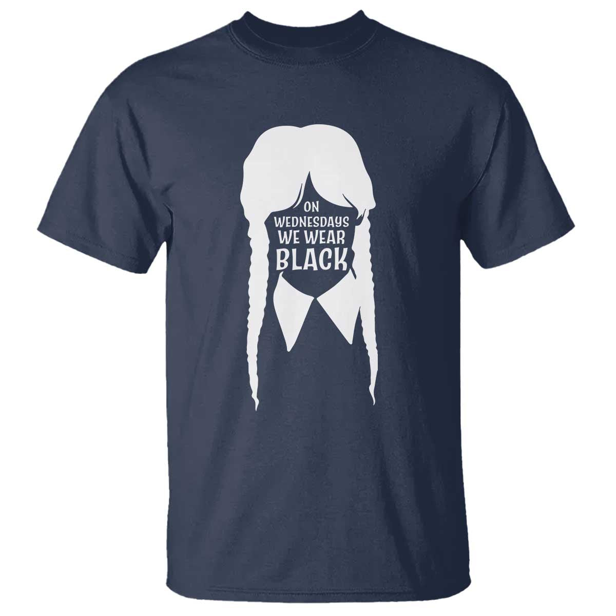 On Wednesdays We Wear Black T Shirt Goth Halloween - Wonder Print Shop