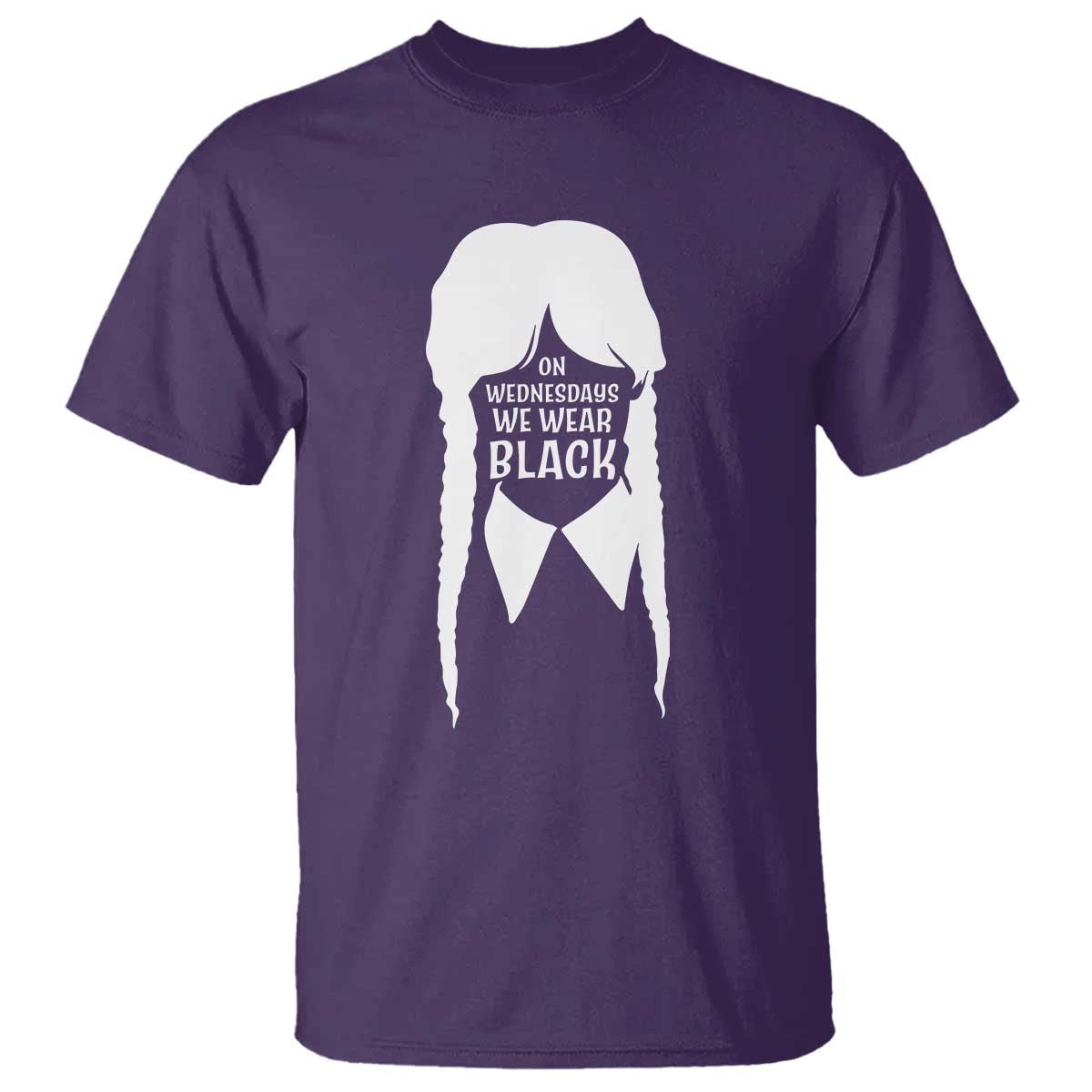 On Wednesdays We Wear Black T Shirt Goth Halloween - Wonder Print Shop