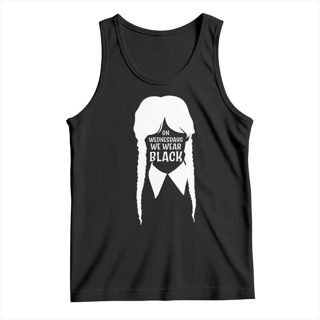 On Wednesdays We Wear Black Tank Top Goth Halloween - Wonder Print Shop