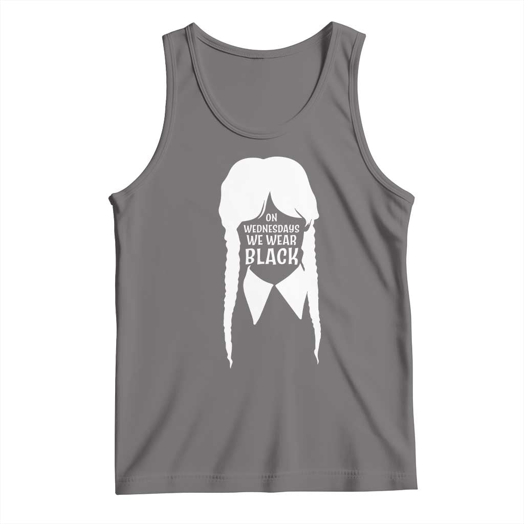 On Wednesdays We Wear Black Tank Top Goth Halloween - Wonder Print Shop