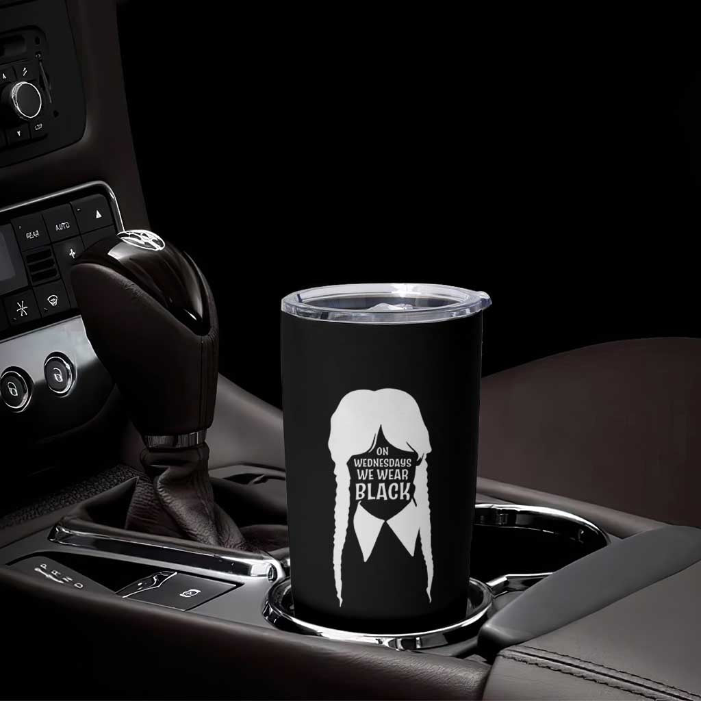 On Wednesdays We Wear Black Tumbler Cup Goth Halloween - Wonder Print Shop