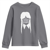 On Wednesdays We Wear Black Youth Sweatshirt Goth Halloween - Wonder Print Shop