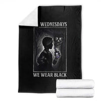 On Wednesdays We Wear Black Throw Blanket Tarot Card Goth Halloween - Wonder Print Shop