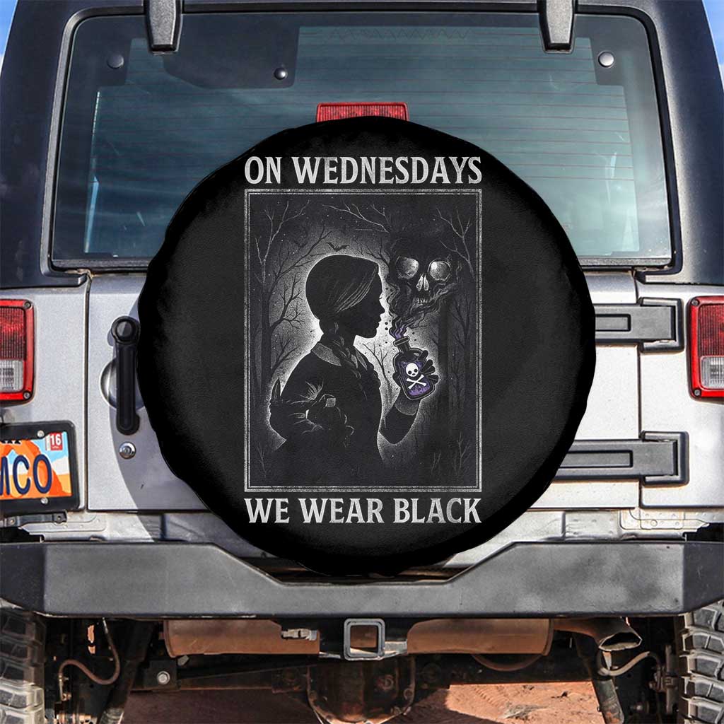 On Wednesdays We Wear Black Spare Tire Cover Tarot Card Goth Halloween - Wonder Print Shop