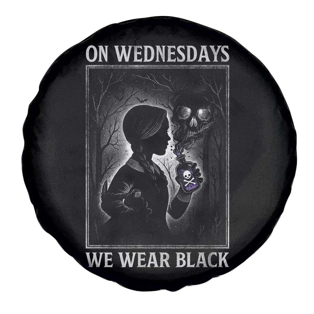 On Wednesdays We Wear Black Spare Tire Cover Tarot Card Goth Halloween - Wonder Print Shop