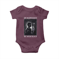 On Wednesdays We Wear Black Baby Onesie Tarot Card Goth Halloween - Wonder Print Shop