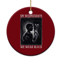 On Wednesdays We Wear Black Ceramic Ornament Tarot Card Goth Halloween - Wonder Print Shop