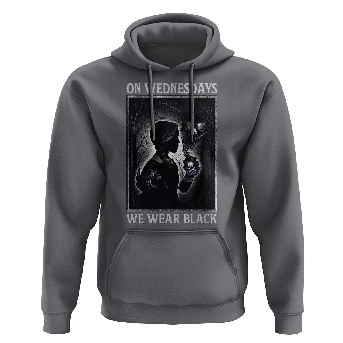 On Wednesdays We Wear Black Hoodie Tarot Card Goth Halloween - Wonder Print Shop