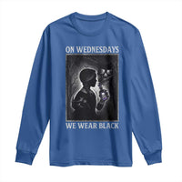 On Wednesdays We Wear Black Long Sleeve Shirt Tarot Card Goth Halloween - Wonder Print Shop