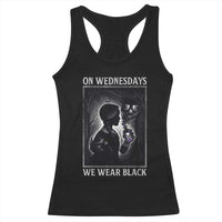 On Wednesdays We Wear Black Racerback Tank Top Tarot Card Goth Halloween - Wonder Print Shop