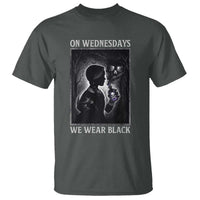 On Wednesdays We Wear Black T Shirt Tarot Card Goth Halloween - Wonder Print Shop