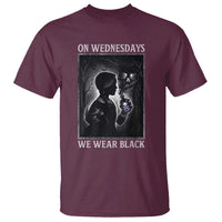 On Wednesdays We Wear Black T Shirt Tarot Card Goth Halloween - Wonder Print Shop