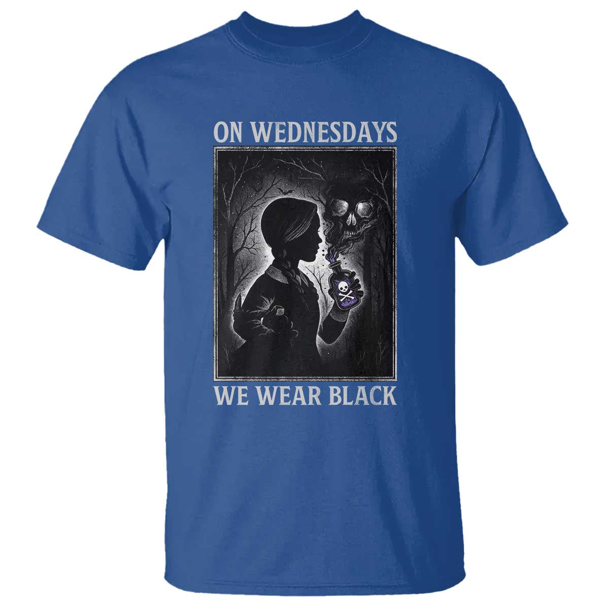 On Wednesdays We Wear Black T Shirt Tarot Card Goth Halloween - Wonder Print Shop