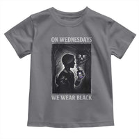 On Wednesdays We Wear Black Toddler T Shirt Tarot Card Goth Halloween - Wonder Print Shop