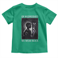 On Wednesdays We Wear Black Toddler T Shirt Tarot Card Goth Halloween - Wonder Print Shop