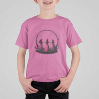 In October We Wear Pink Witches T Shirt For Kid Spooky Breast Cancer Witch Halloween Pink Ribbon - Wonder Print Shop