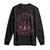 In October We Wear Pink Witches Long Sleeve Shirt Spooky Breast Cancer Witch Halloween Pink Ribbon - Wonder Print Shop