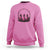 In October We Wear Pink Witches Sweatshirt Spooky Breast Cancer Witch Halloween Pink Ribbon - Wonder Print Shop