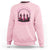 In October We Wear Pink Witches Sweatshirt Spooky Breast Cancer Witch Halloween Pink Ribbon - Wonder Print Shop