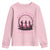 In October We Wear Pink Witches Youth Sweatshirt Spooky Breast Cancer Witch Halloween Pink Ribbon - Wonder Print Shop