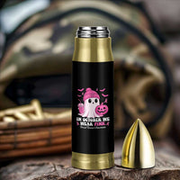In October We Wear Pink Ghost Bullet Tumbler Halloween Breast Cancer Pink Ribbon Pumpkin - Wonder Print Shop