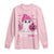 In October We Wear Pink Ghost Long Sleeve Shirt Halloween Breast Cancer Pink Ribbon Pumpkin - Wonder Print Shop