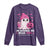 In October We Wear Pink Ghost Long Sleeve Shirt Halloween Breast Cancer Pink Ribbon Pumpkin - Wonder Print Shop
