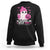 In October We Wear Pink Ghost Sweatshirt Halloween Breast Cancer Pink Ribbon Pumpkin - Wonder Print Shop