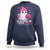 In October We Wear Pink Ghost Sweatshirt Halloween Breast Cancer Pink Ribbon Pumpkin - Wonder Print Shop