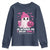 In October We Wear Pink Ghost Youth Sweatshirt Halloween Breast Cancer Pink Ribbon Pumpkin - Wonder Print Shop