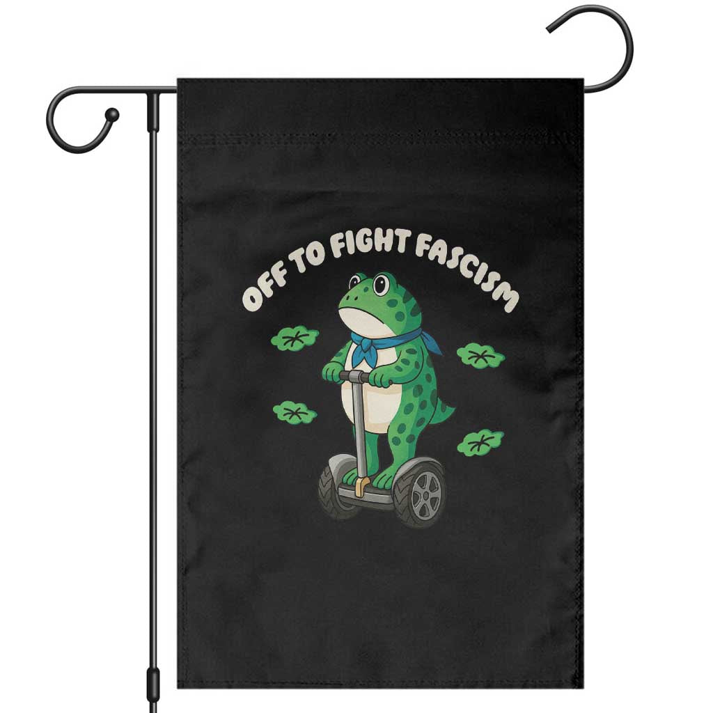 Portland Frog Garden Flag Off to Fight Fascism Inflatable Costume Protest - Wonder Print Shop