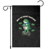 Portland Frog Garden Flag Off to Fight Fascism Inflatable Costume Protest - Wonder Print Shop
