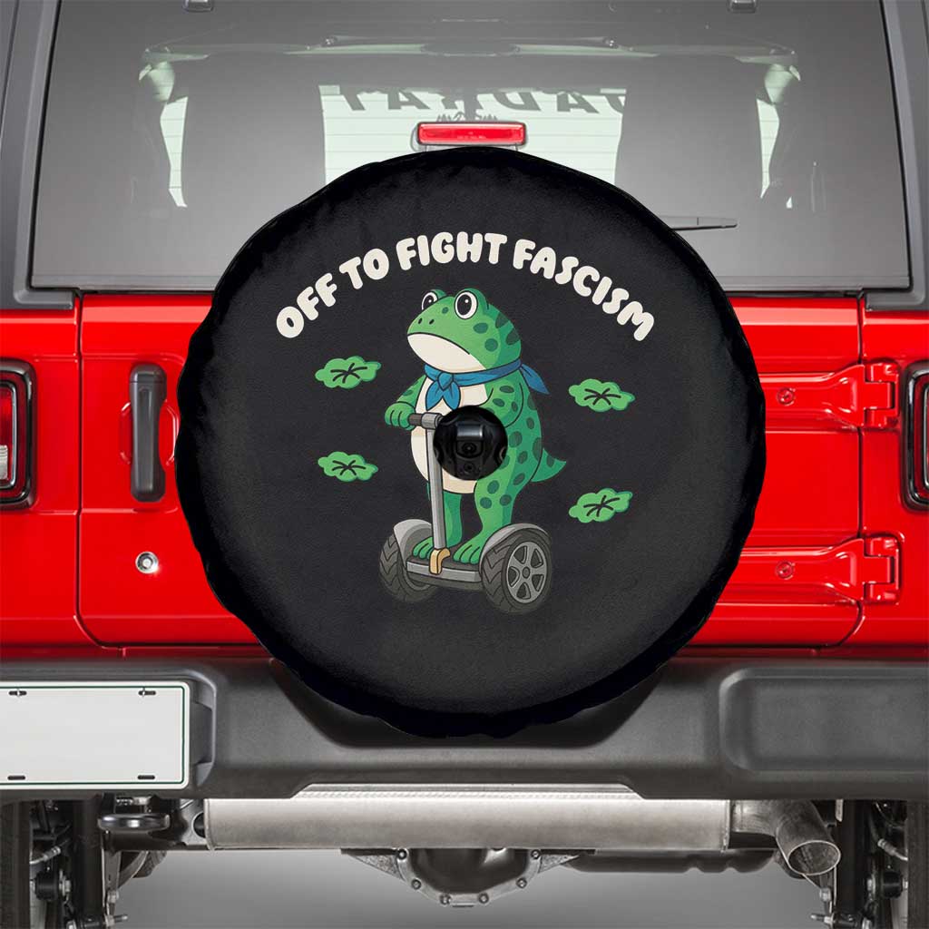Portland Frog Spare Tire Cover Off to Fight Fascism Inflatable Costume Protest - Wonder Print Shop