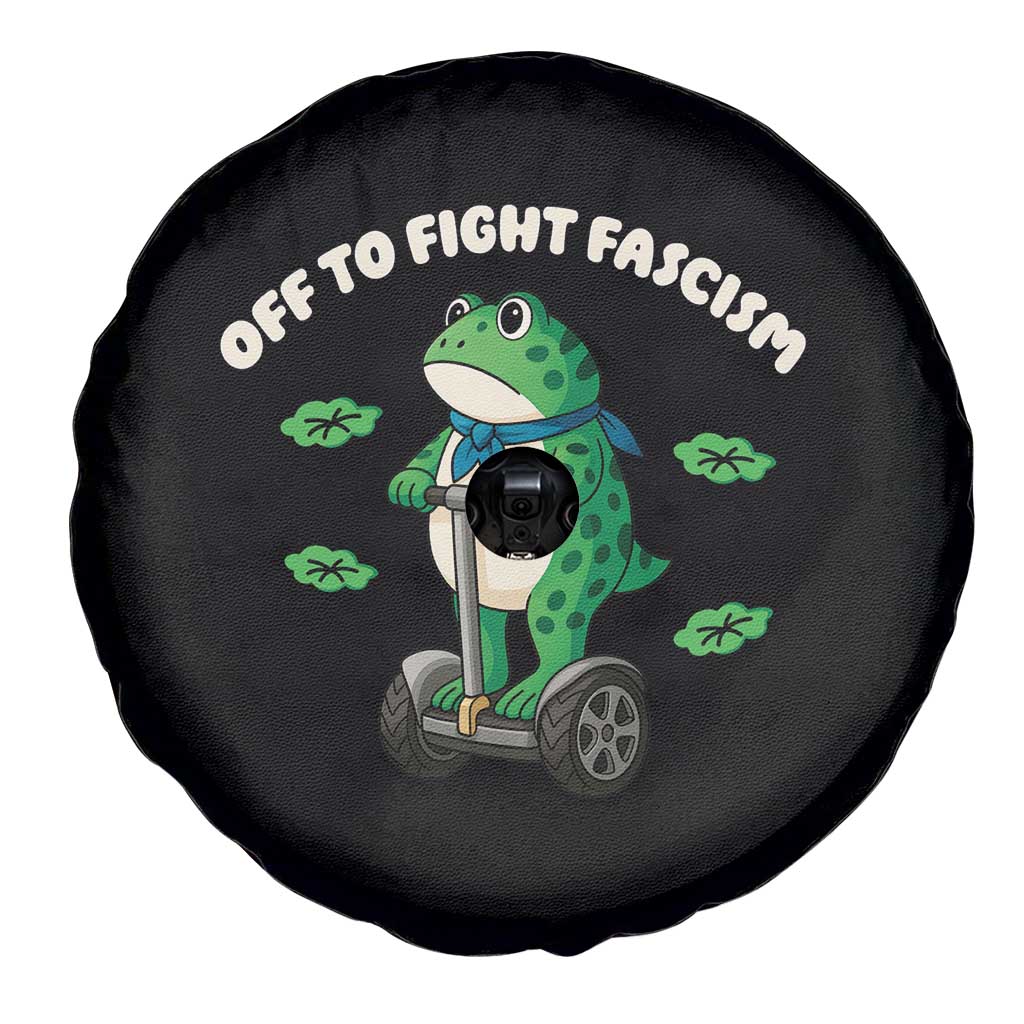 Portland Frog Spare Tire Cover Off to Fight Fascism Inflatable Costume Protest - Wonder Print Shop