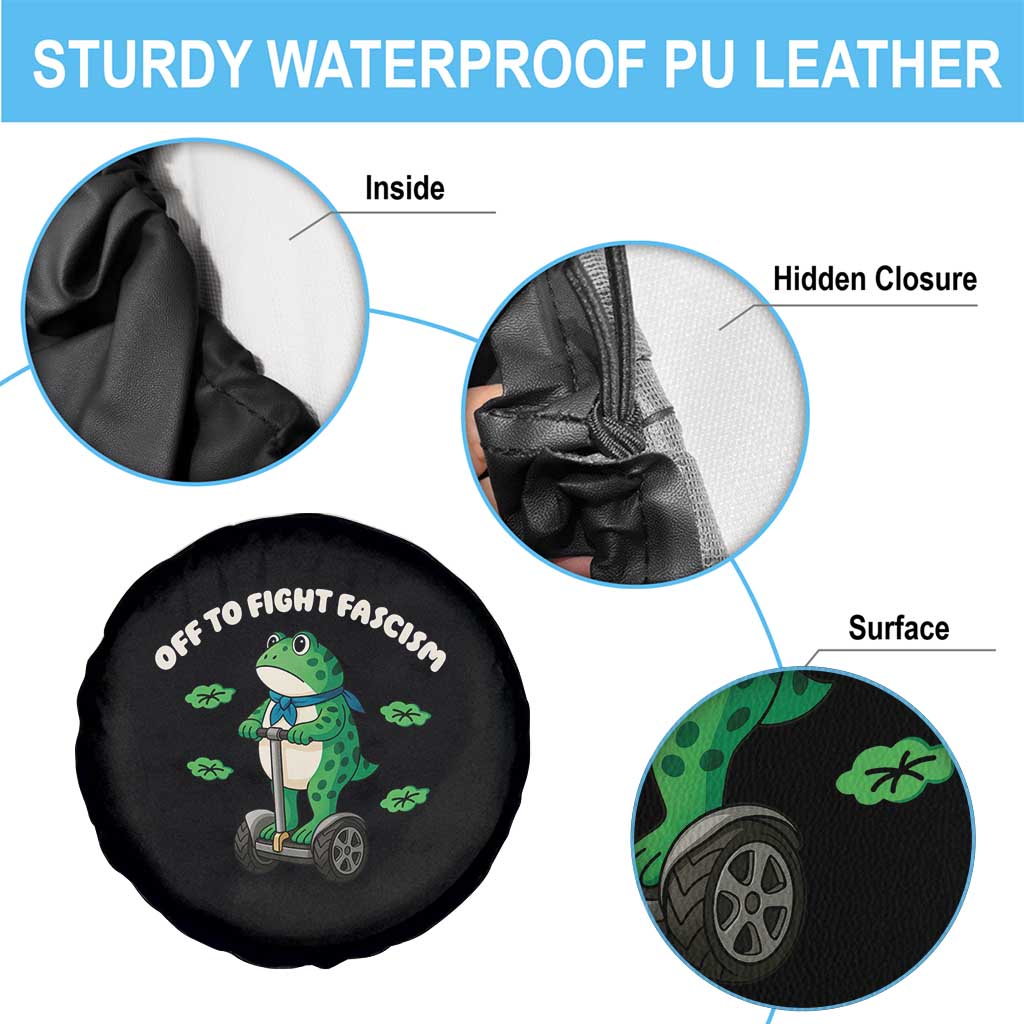 Portland Frog Spare Tire Cover Off to Fight Fascism Inflatable Costume Protest - Wonder Print Shop