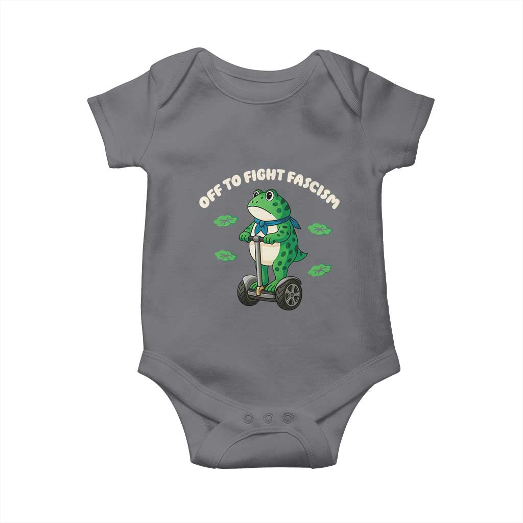 Portland Frog Baby Onesie Off to Fight Fascism Inflatable Costume Protest - Wonder Print Shop
