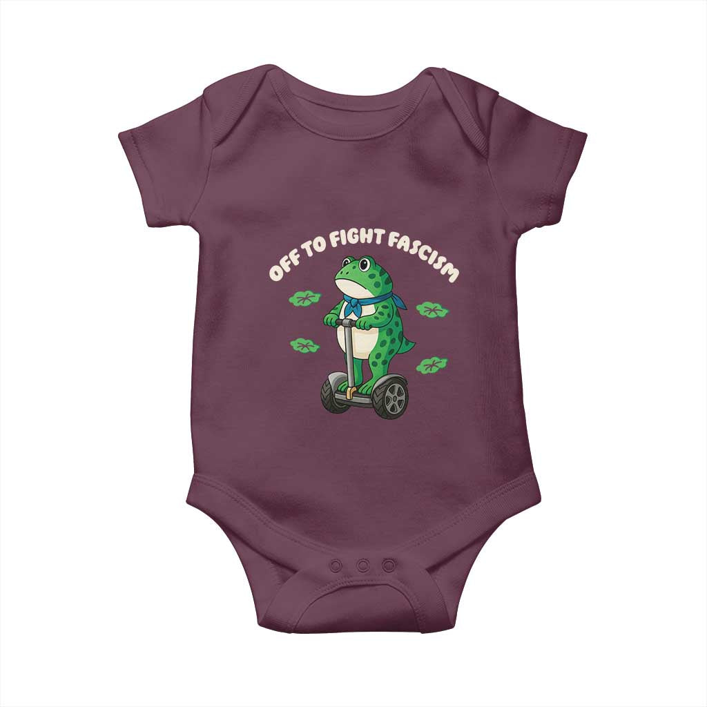 Portland Frog Baby Onesie Off to Fight Fascism Inflatable Costume Protest - Wonder Print Shop