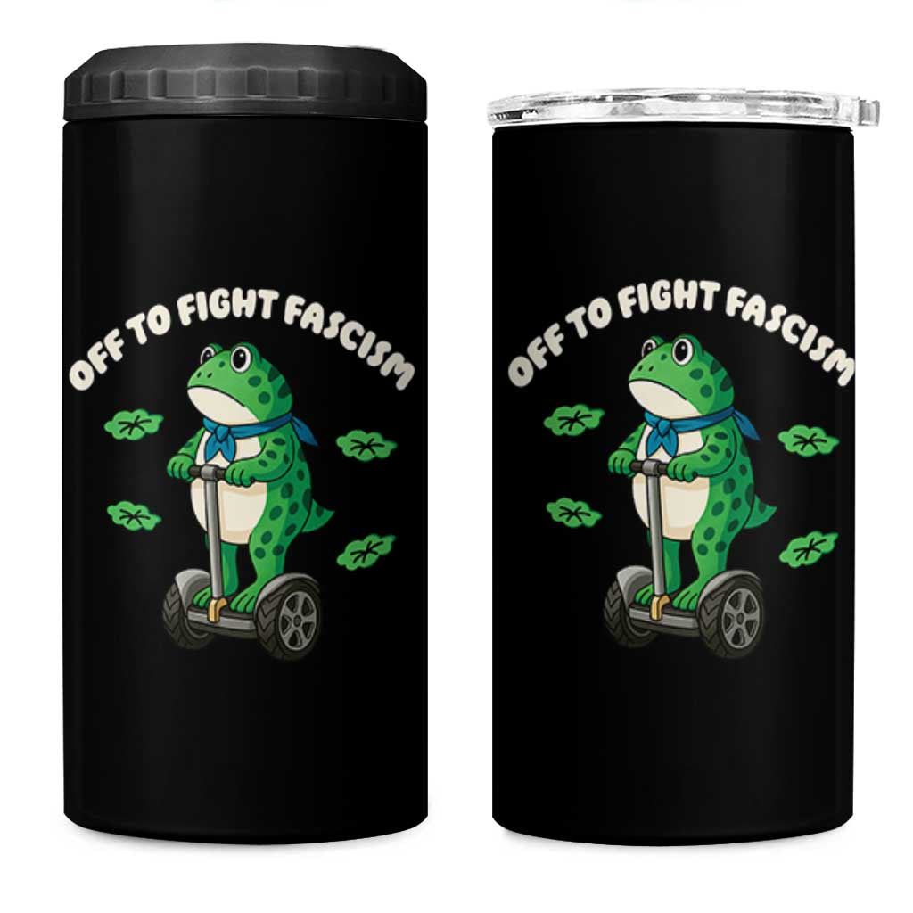 Portland Frog 4 in 1 Can Cooler Tumbler Off to Fight Fascism Inflatable Costume Protest - Wonder Print Shop