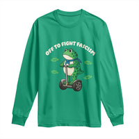 Portland Frog Long Sleeve Shirt Off to Fight Fascism Inflatable Costume Protest - Wonder Print Shop