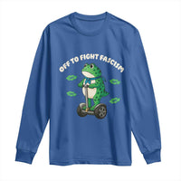 Portland Frog Long Sleeve Shirt Off to Fight Fascism Inflatable Costume Protest - Wonder Print Shop