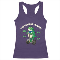Portland Frog Racerback Tank Top Off to Fight Fascism Inflatable Costume Protest - Wonder Print Shop