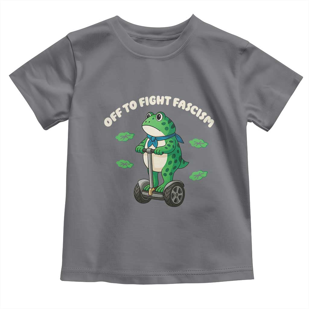 Portland Frog Toddler T Shirt Off to Fight Fascism Inflatable Costume Protest - Wonder Print Shop