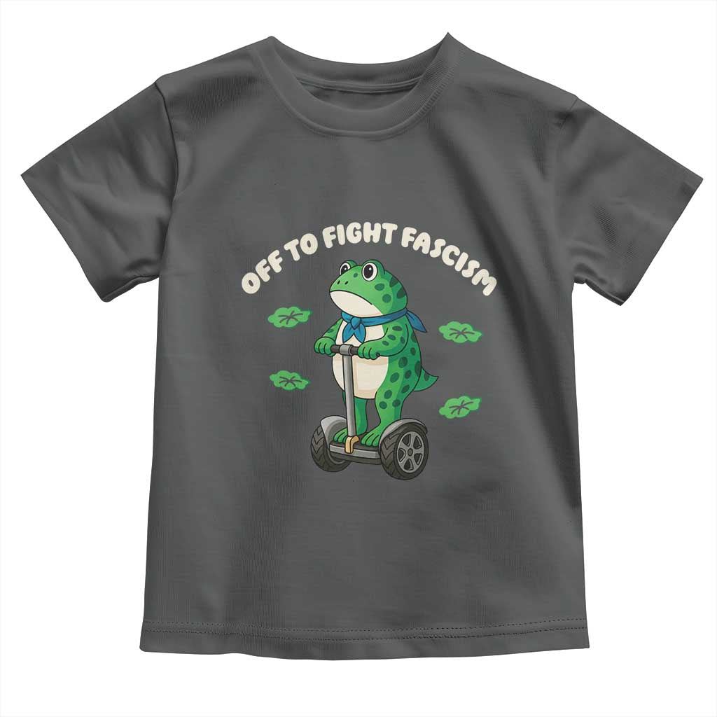 Portland Frog Toddler T Shirt Off to Fight Fascism Inflatable Costume Protest - Wonder Print Shop