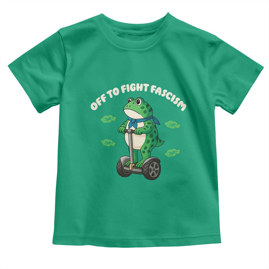 Portland Frog Toddler T Shirt Off to Fight Fascism Inflatable Costume Protest - Wonder Print Shop