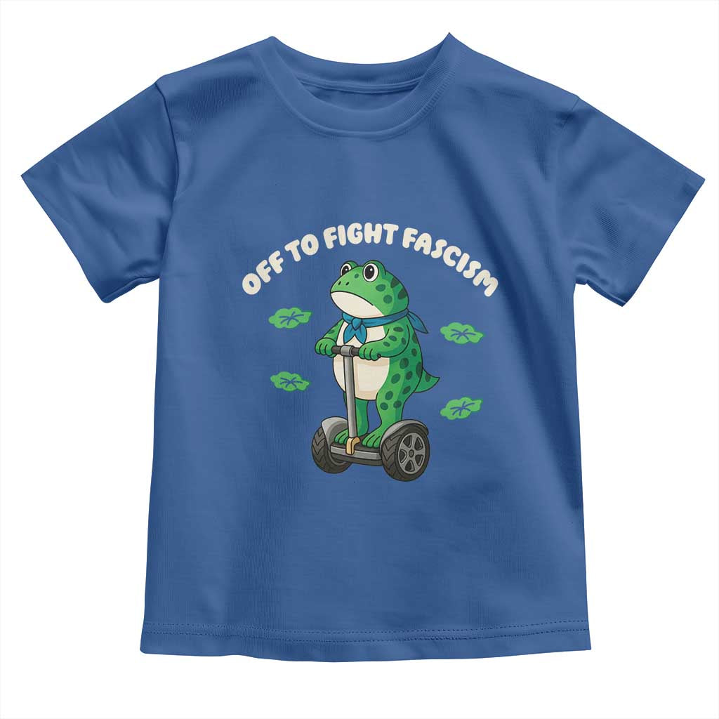 Portland Frog Toddler T Shirt Off to Fight Fascism Inflatable Costume Protest - Wonder Print Shop