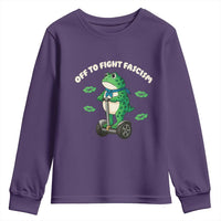 Portland Frog Youth Sweatshirt Off to Fight Fascism Inflatable Costume Protest - Wonder Print Shop
